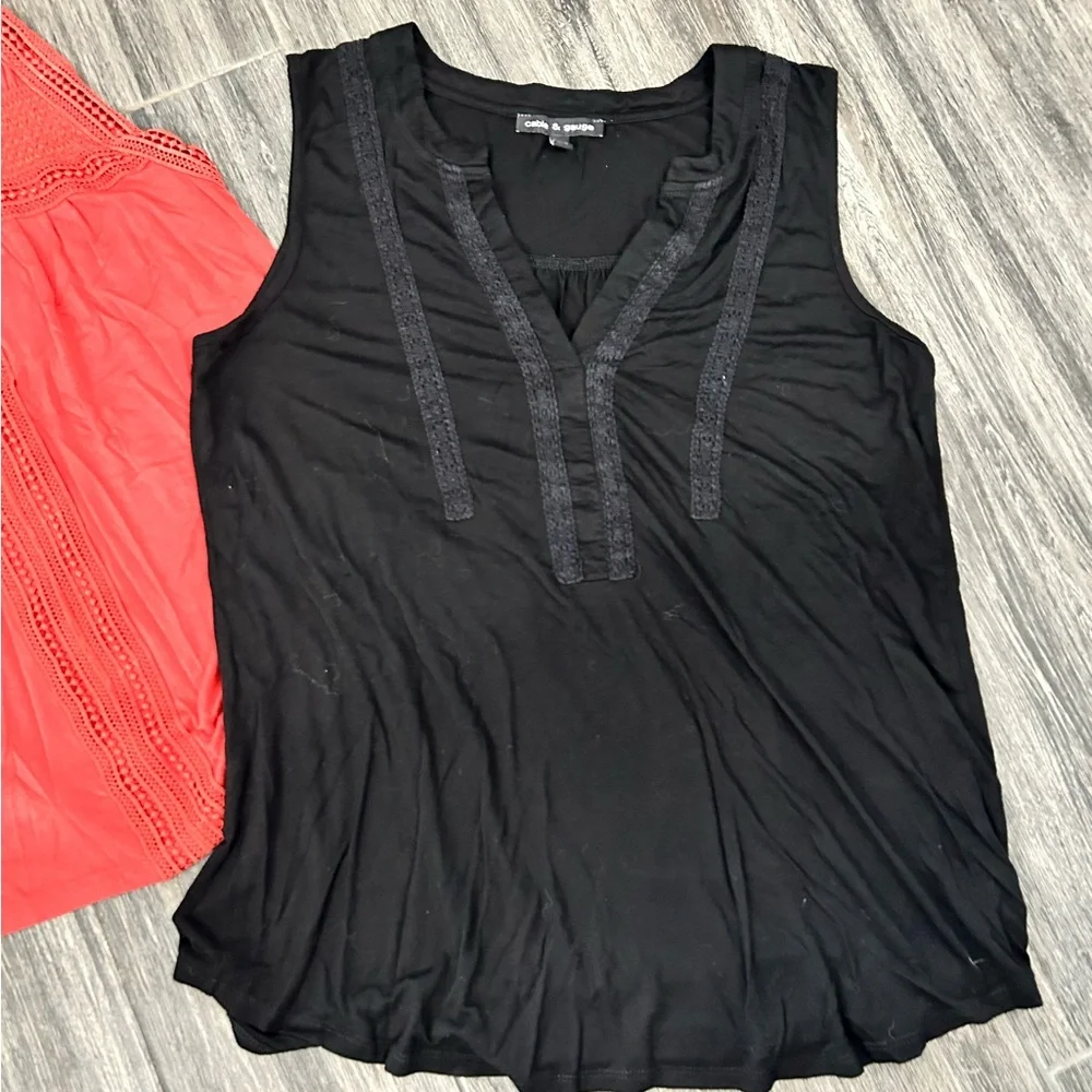 Women‘s clothing Sz M lot top shirt blouse Lucky Brand Calvin Klein floral boho - Picture 2 of 7